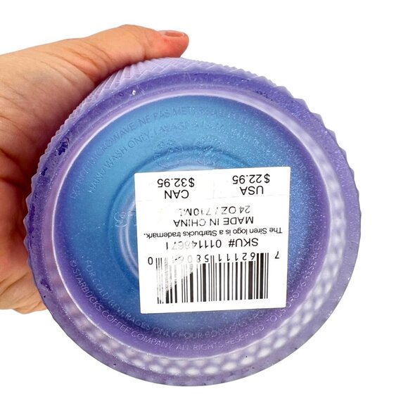 Starbucks Studded Tumbler Ombre Purple Blue Gradient 24 oz NWT - Picture 6 of 11